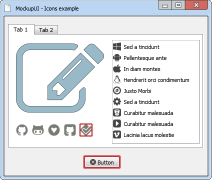 MockupUI - Icons example